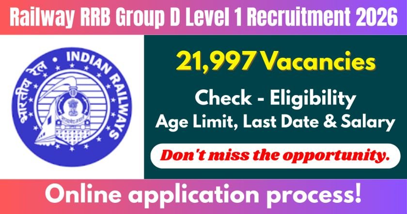 Railway RRB Group D Level 1 Recruitment 2026