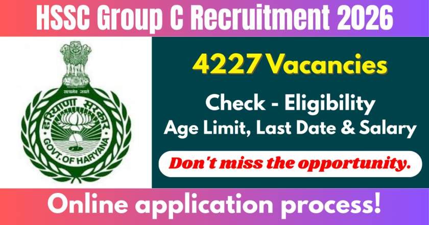 HSSC Group C Recruitment 2026