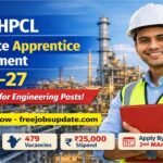 HPCL Graduate Apprentice Trainees Recruitment 2026 Apply Online for 479 Engineering Posts
