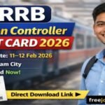 RRB Section Controller Admit Card 2026 Released: Download Now for Feb 11–12 Exam