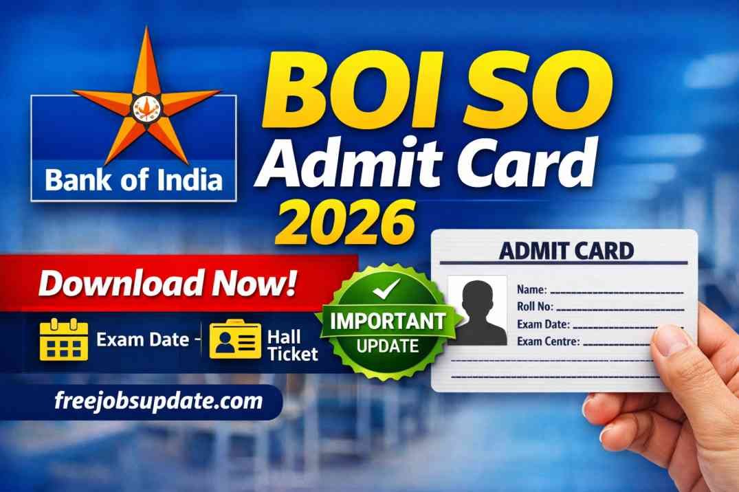 Bank of India SO Admit Card 2026