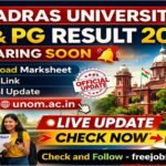 Madras University Result 2026 OUT: Official Website, Link and Instructions