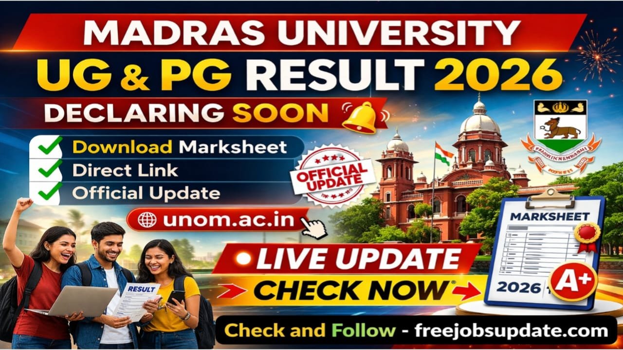 Madras University Result 2026