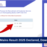 IBPS Clerk Mains Result 2025 Live: Check Marks, Cut-Off & Next Process