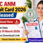 JSSC ANM Exam Date 2026 Out – Download Your Admit Card Now.