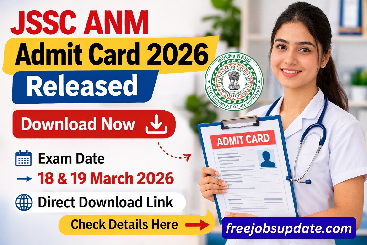 Jssc janmce admit card 2026 jharkhand