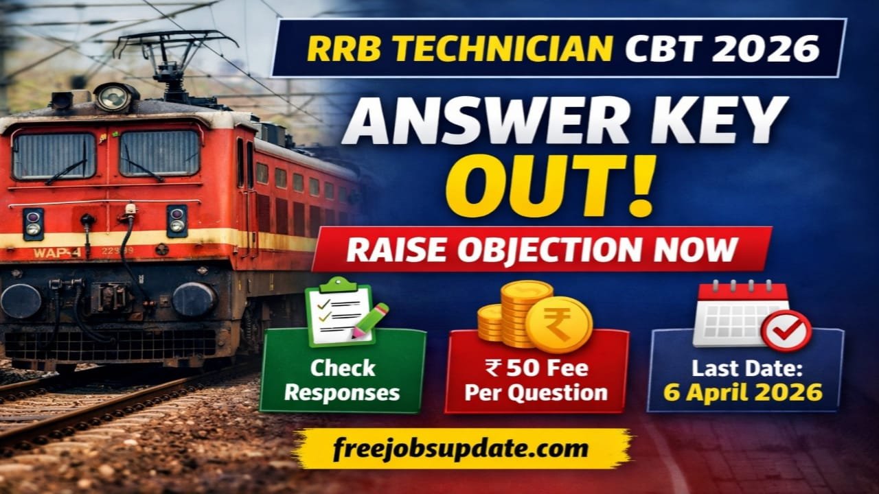 RRB Technician Grade 1 Answer Key 2026 Link