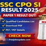 SSC CPO SI Result 2026 Out: Check Paper 1 Qualified Candidates PDF List for PST/PET