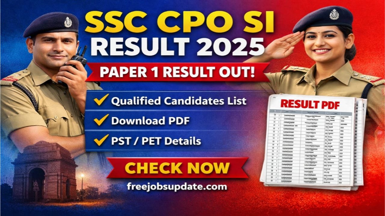 SSC CPO SI Result 2026