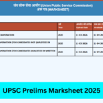 UPSC Prelims Marksheet 2025 Published, Check Paper-wise Marks and Final Score