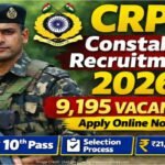 CRPF Constable Recruitment 2026: Apply Online for 9,195 Posts, Check Eligibility & Process