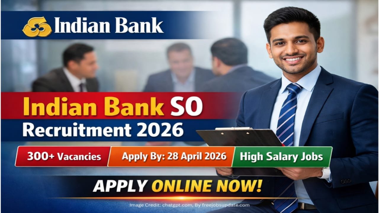 Indian Bank SO Recruitment 2026 Apply Online