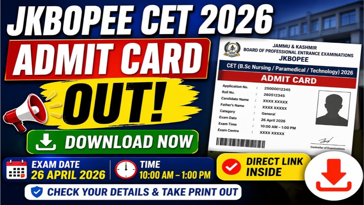 JKBOPEE Admit Card 2026