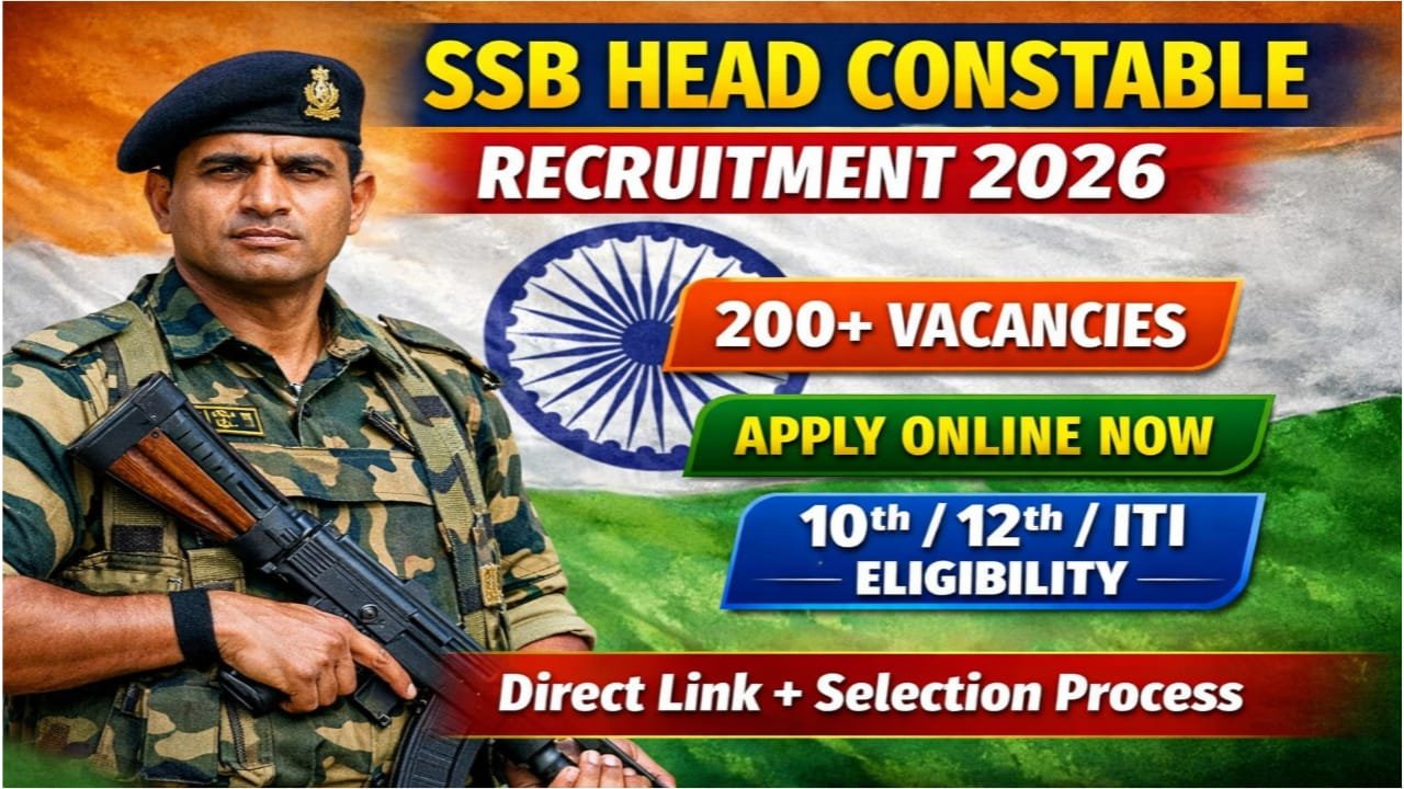 SSB Head Constable Recruitment 2026 Apply Link