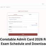 SSC GD Constable Admit Card 2026 Released. Check Exam Schedule and Download Link.