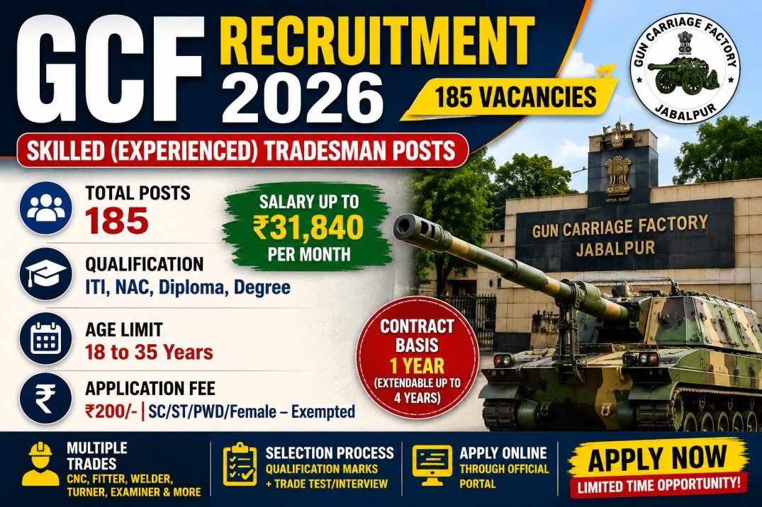 GCF Jabalpur Recruitment 2026