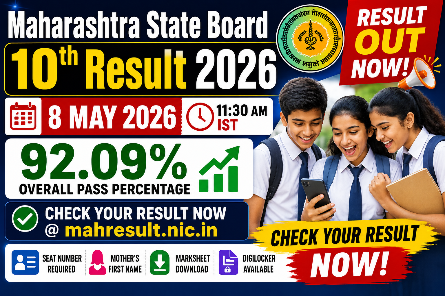 Maharashtra State Board 10th Result 2026