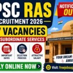 RPSC Vacancy 2026 for 607 Posts, Check Eligibility & Apply Process