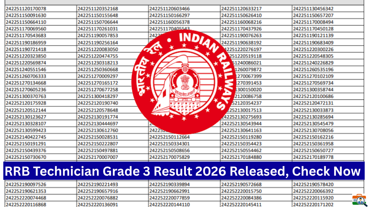RRB Technician Grade 3 Result 2026