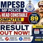 MPESB Subedar Constable Computer Result 2026: Declared, Direct Result Download Steps Here