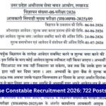 UPSSSC Excise Constable Recruitment 2026: Apply Online for 722 Vacancies