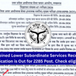 UPSSSC Combined Subordinate Recruitment 2026: Apply Online for 2285 Post, Now Check Eligibility