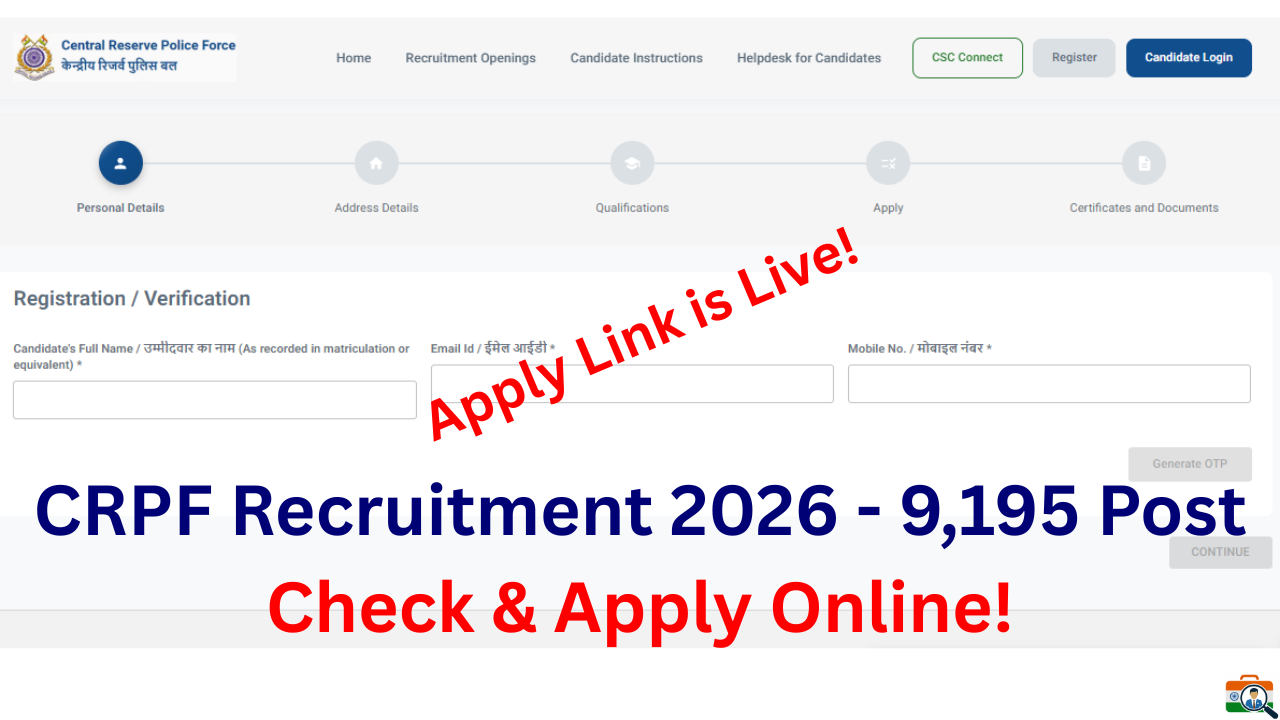CRPF Recruitment 2026