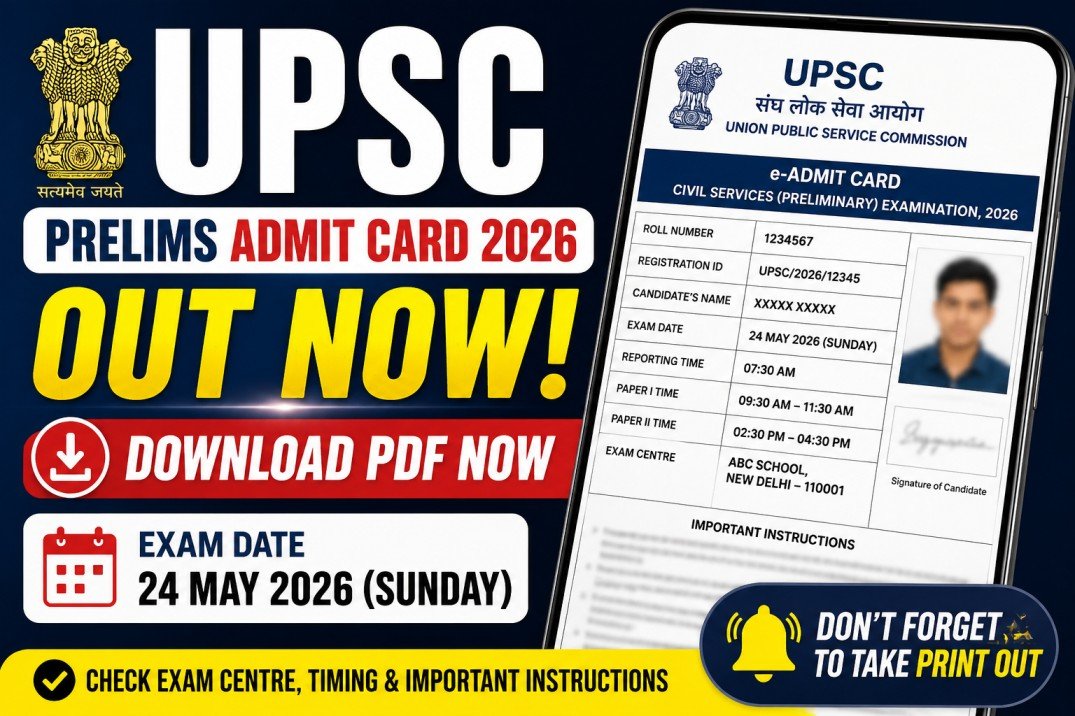 upsc prelims admit card 2026