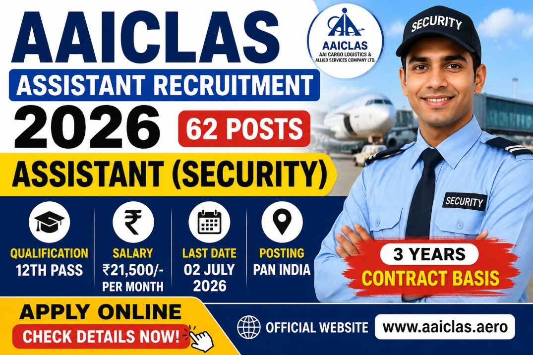 Aaiclas assistant recruitment 2026 apply online