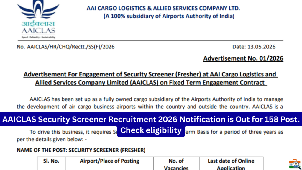 Aaiclas security screener fresher