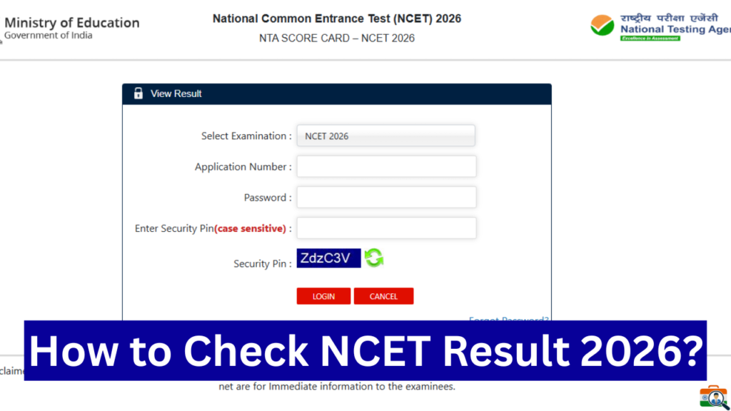 NCET NTA NIC in 2026