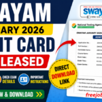 NTA SWAYAM Admit Card 2026 Released at exams.nta.ac.in, Check Direct Download Process