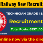 RRB Technician Zone wise Vacancy 2026 for 6557 Posts, Direct Online Apply Link Here. Check Now