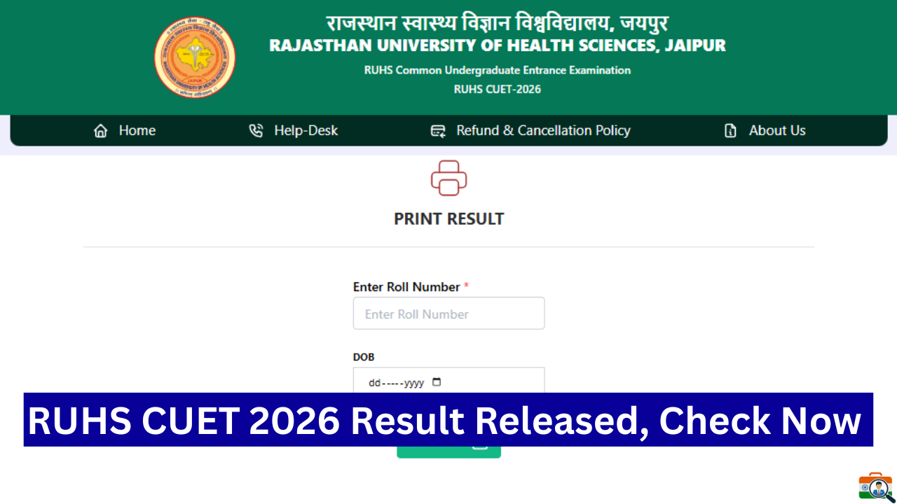 RUHS CUET Result 2026