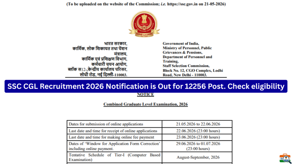 SSC CGL 2026 application form Date