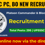 UPSSSC PC BO Recruitment 2026 for 295 Posts, Direct Online Apply Link Here. Check Now