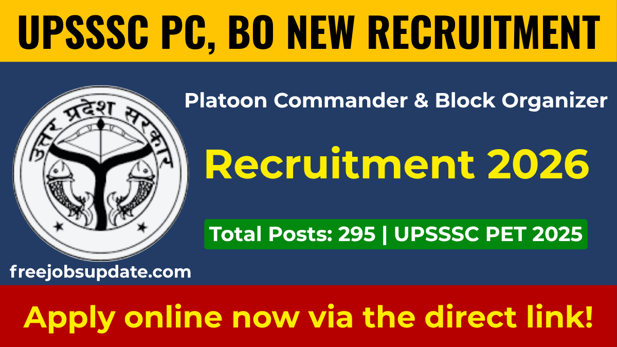 UPSSSC Platoon Commander Block Organizer Recruitment 2026
