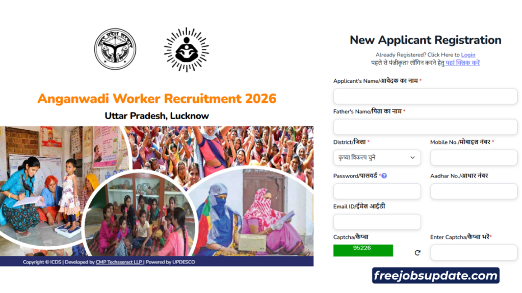 Up meerut anganwadi worker recruitment 2026 apply online