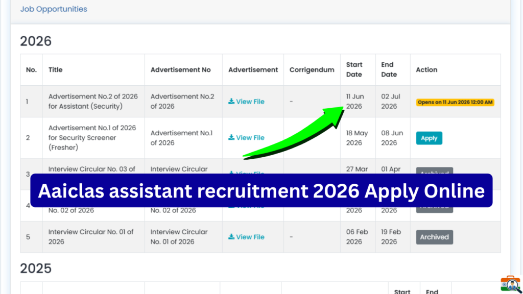 Www aaiclas aero recruitment 2026 apply online