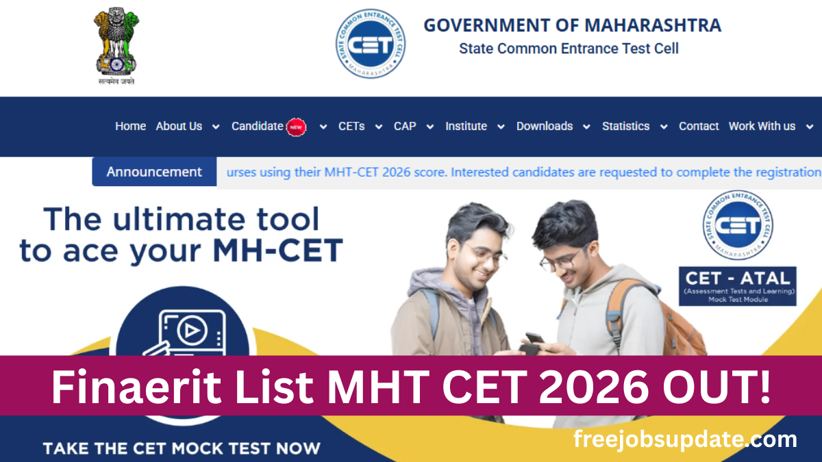 Final Merit List MHT CET 2026