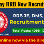 RRB JE Application Form 2026 for 4098 Posts, Direct Online Apply Link Here. Check Now