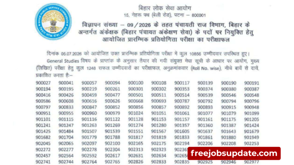 BPSC Auditor Sarkari Result