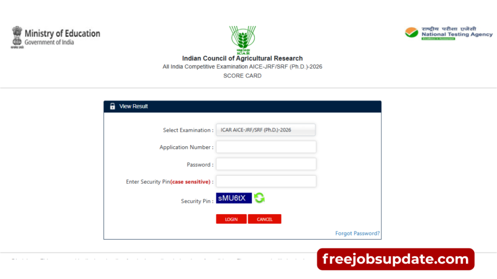 ICAR AICE JRF_SRF PhD 2026