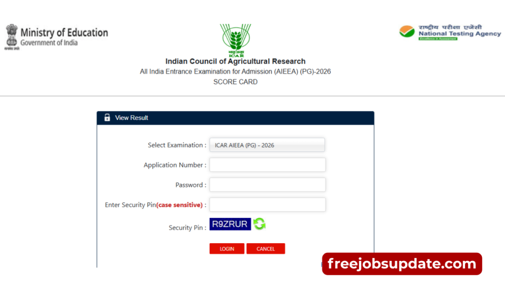 ICAR AIEEA PG 2026 result
