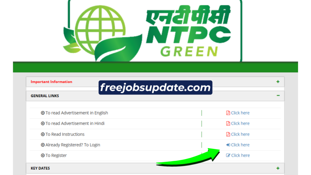Ntpc green energy vacancy 2026 application form