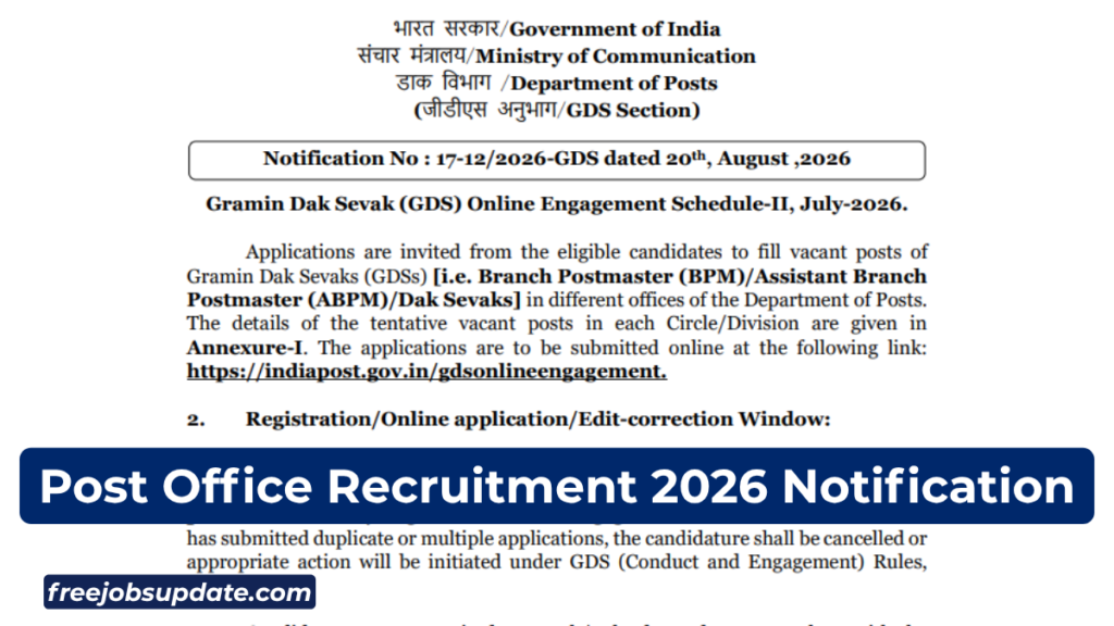 Post Office Recruitment 2026
