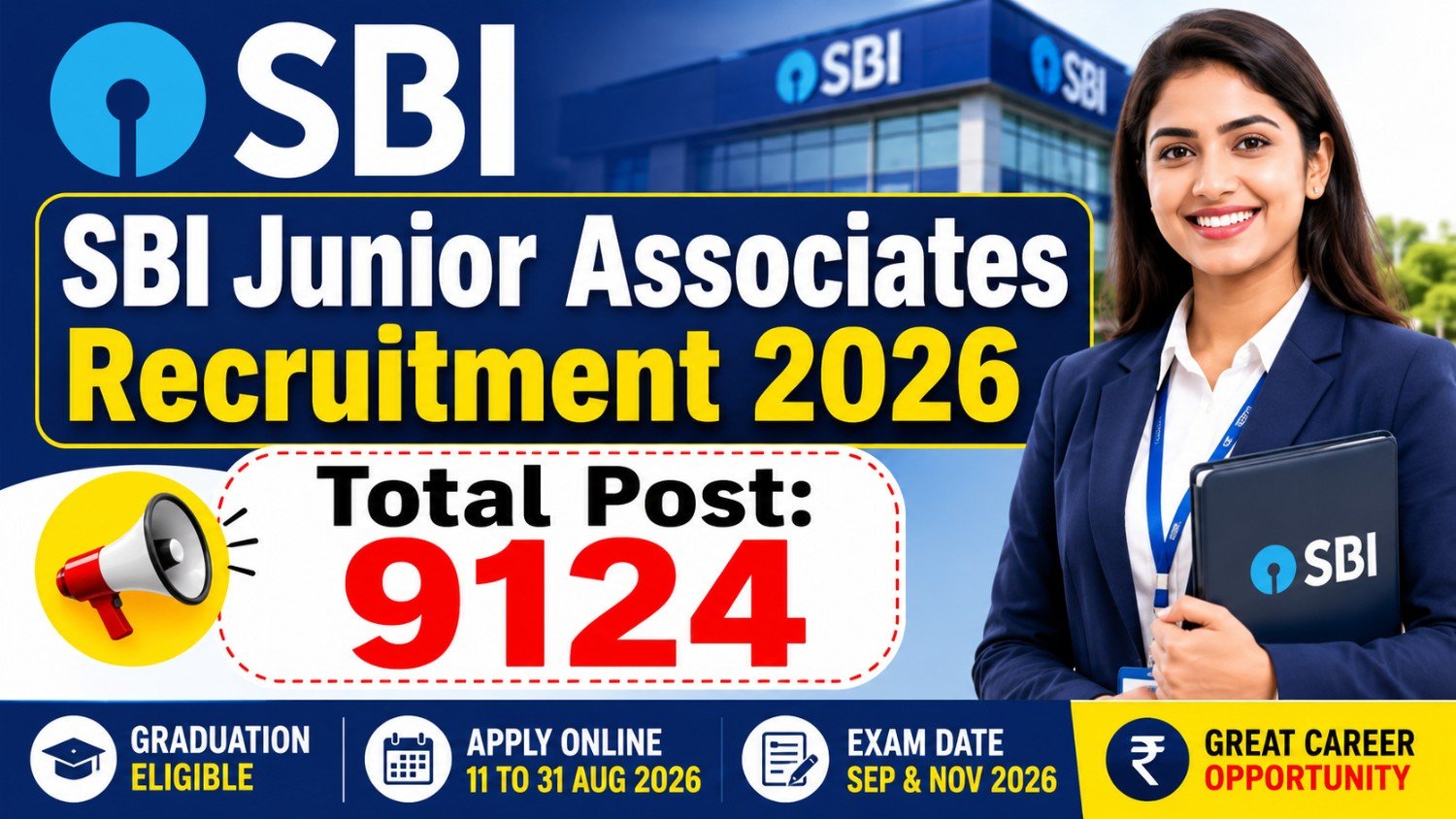SBI Junior Associates Recruitment 2026 Apply Online