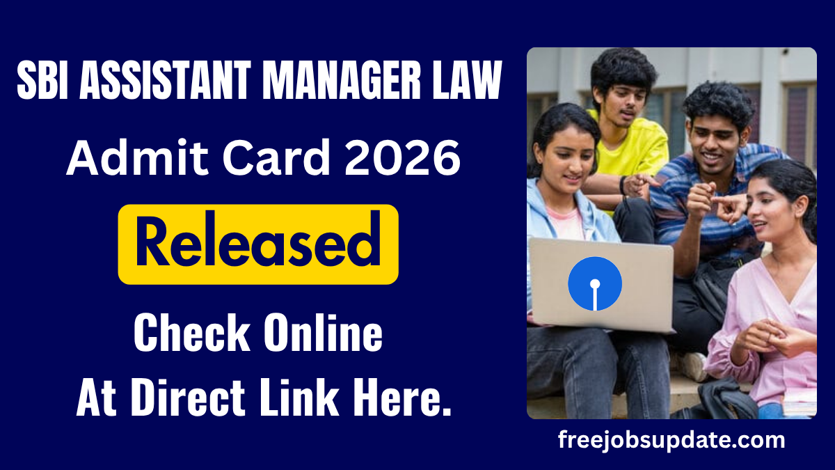 Sbi assistant manager law admit card 2026 download