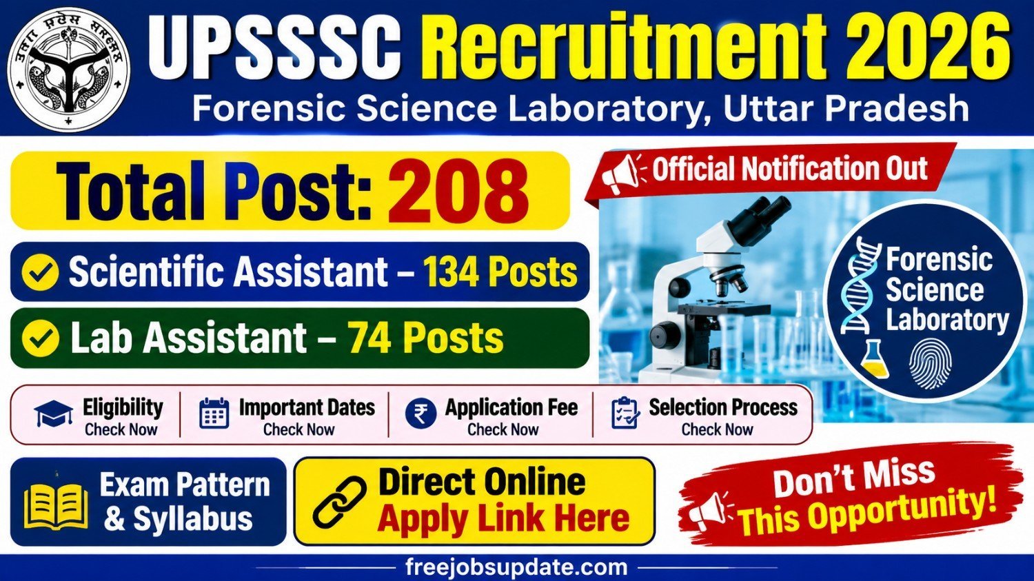 Upsssc fsl recruitment 2026 apply online