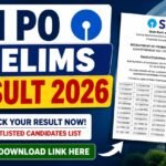 SBI PO Prelims Result 2026 Released: Check Shortlisted Candidates List & Download PDF